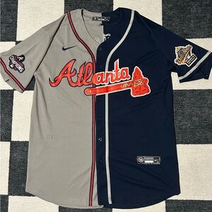 Nike Atlanta Split Jersey in Gray and Navy